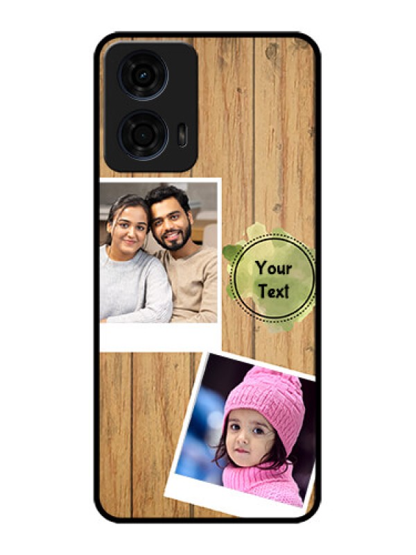 Custom Motorola G24 Power Custom Metal Phone CaseWooden Texture Design
