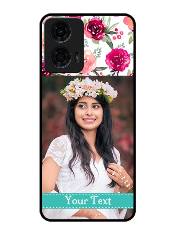 Custom Motorola G24 Power Custom Metal Phone CaseWater Colors Floral Design