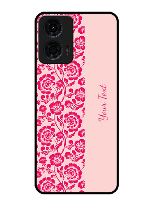 Custom Motorola G24 Power Custom Metal Phone CaseAttractive Floral Pattern Design