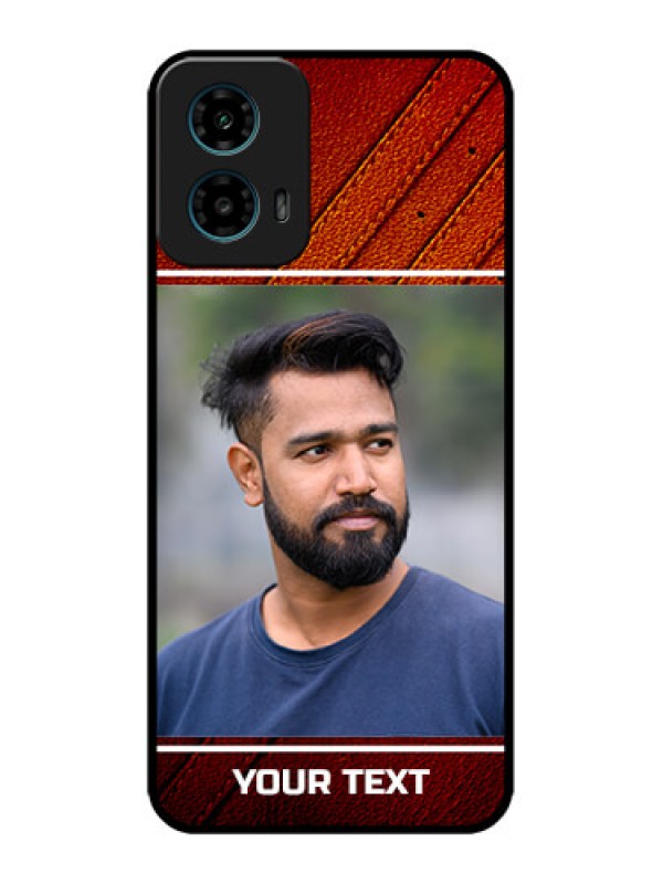 Custom Motorola G45 5G Custom Metal Phone Case - Leather Phone Case Design