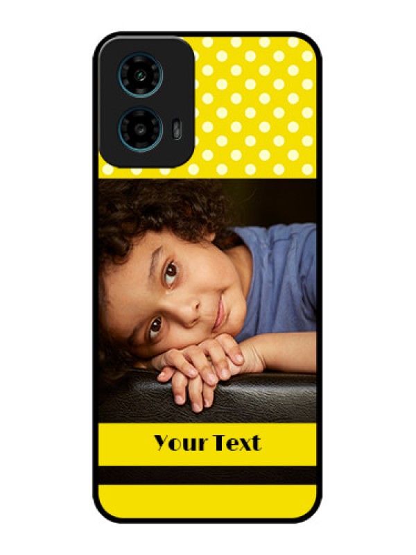 Custom Motorola G45 5G Custom Metal Phone Case - Bright Yellow Case Design