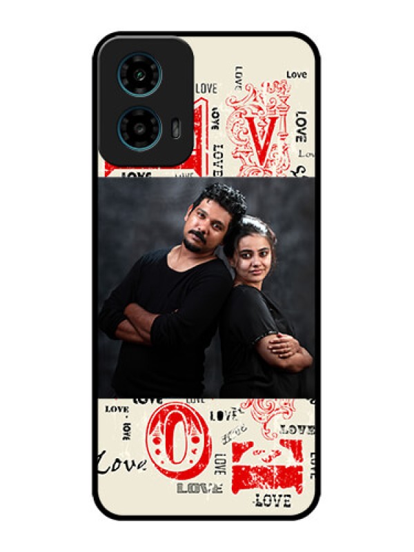 Custom Motorola G45 5G Custom Metal Phone Case - Trendy Love Design Case