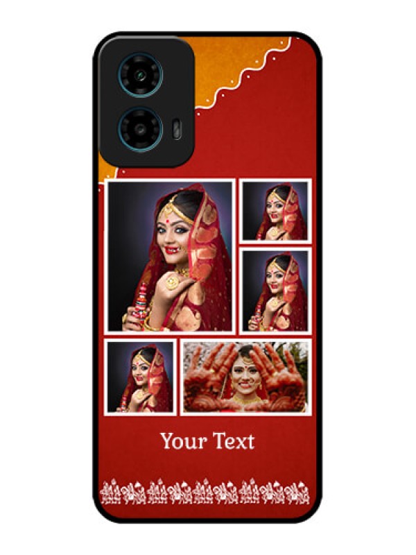 Custom Motorola G45 5G Custom Metal Phone Case - Wedding Pic Upload Design