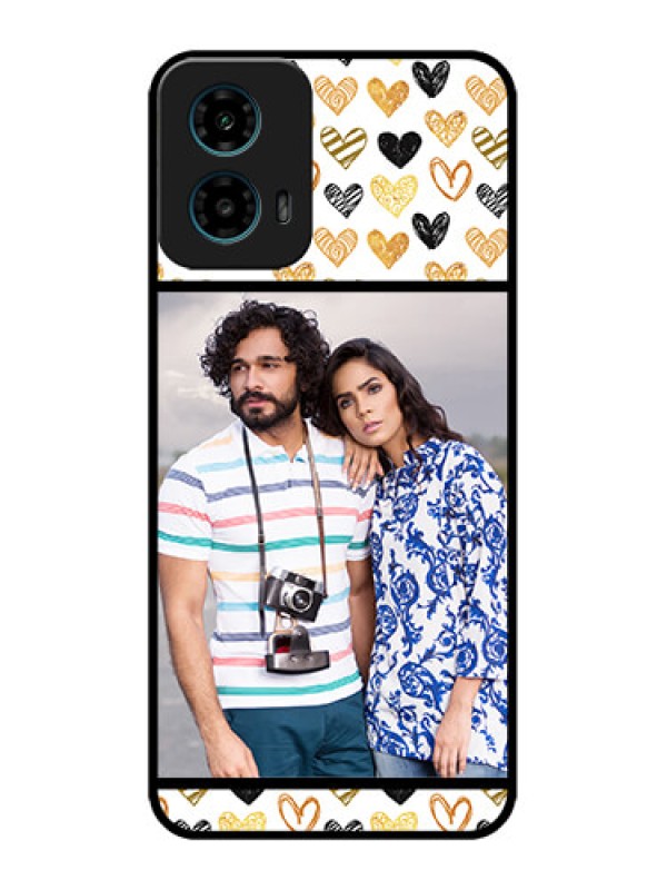 Custom Motorola G45 5G Custom Metal Phone Case - Love Symbol Design