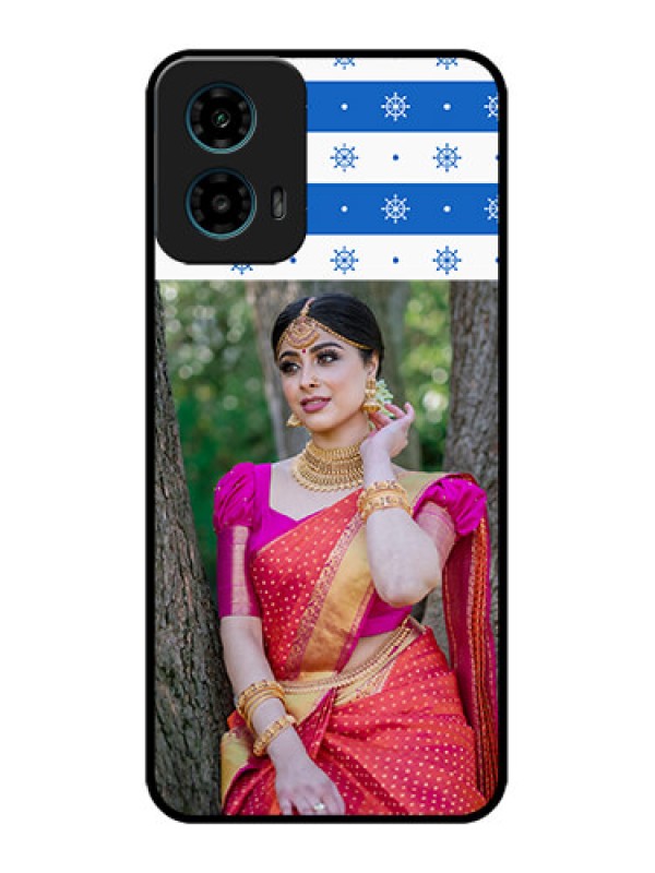 Custom Motorola G45 5G Custom Metal Phone Case - Snow Pattern Design