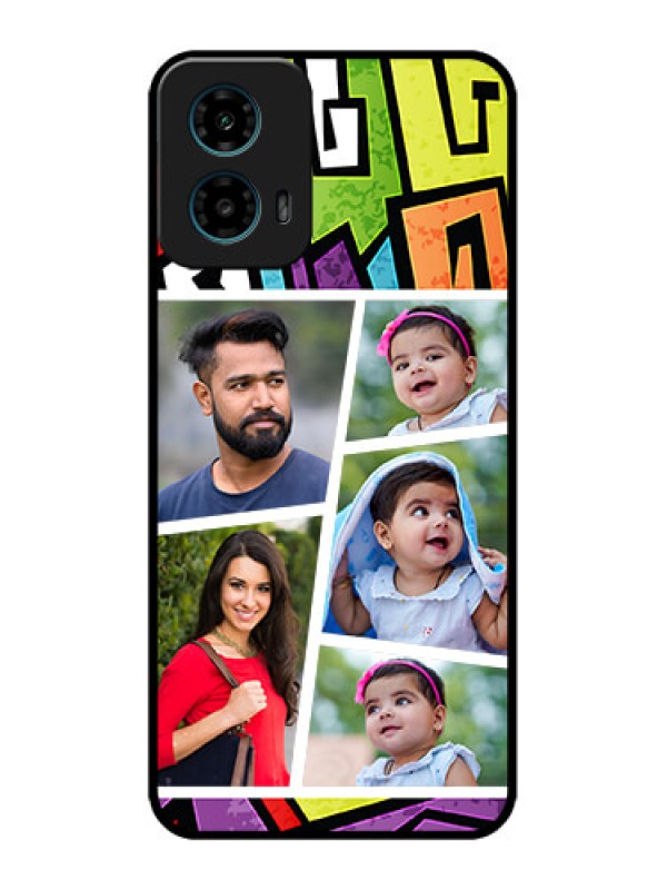 Custom Motorola G45 5G Custom Metal Phone Case - Graffiti Pattern Design