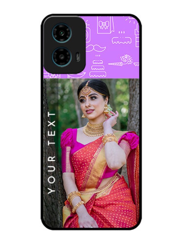 Custom Motorola G45 5G Custom Metal Phone Case - Birthday Icons Design