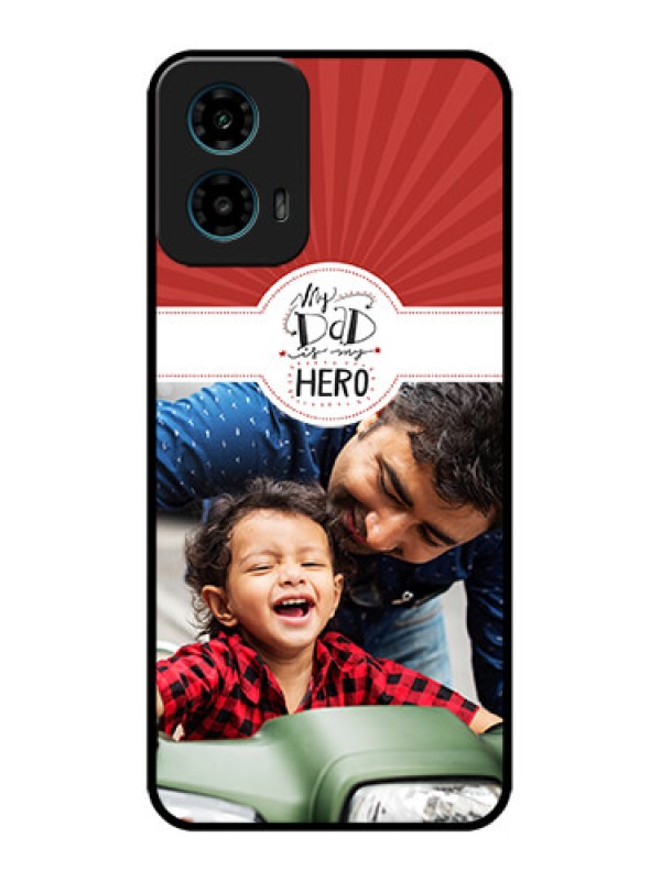 Custom Motorola G45 5G Custom Metal Phone Case - My Dad Hero Design