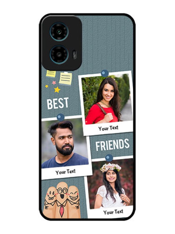 Custom Motorola G45 5G Custom Metal Phone Case - Sticky Frames And Friendship Design