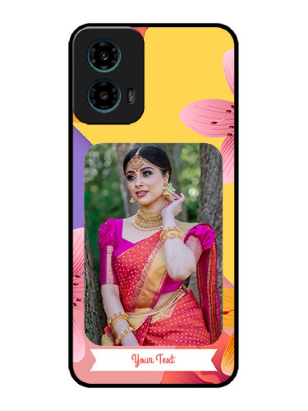 Custom Motorola G45 5G Custom Metal Phone Case - 3 Image With Vintage Floral Design