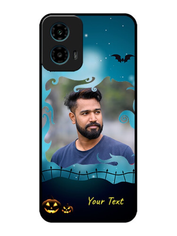 Custom Motorola G45 5G Custom Metal Phone Case - Halloween Frame Design