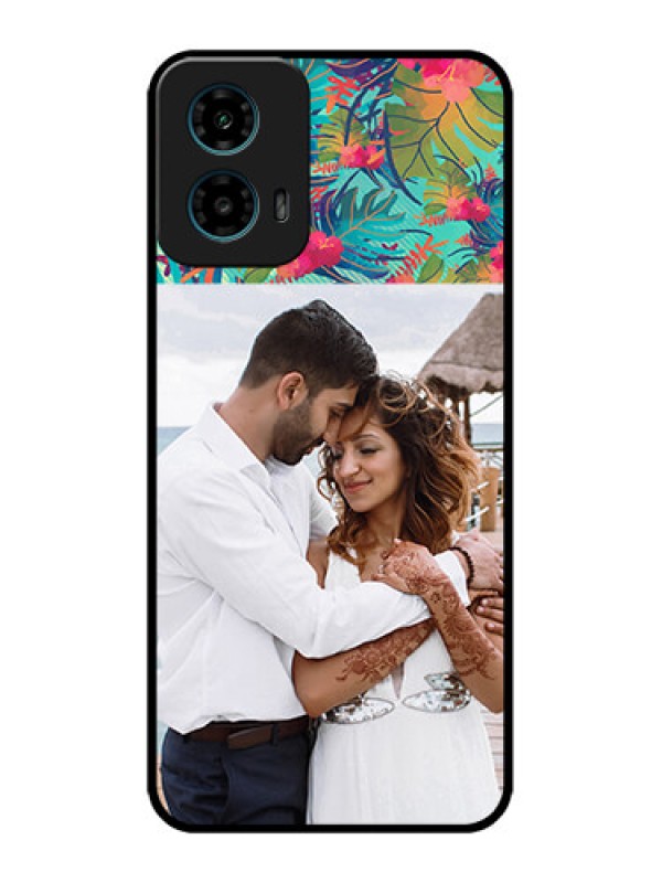 Custom Motorola G45 5G Custom Metal Phone Case - Watercolor Floral Design