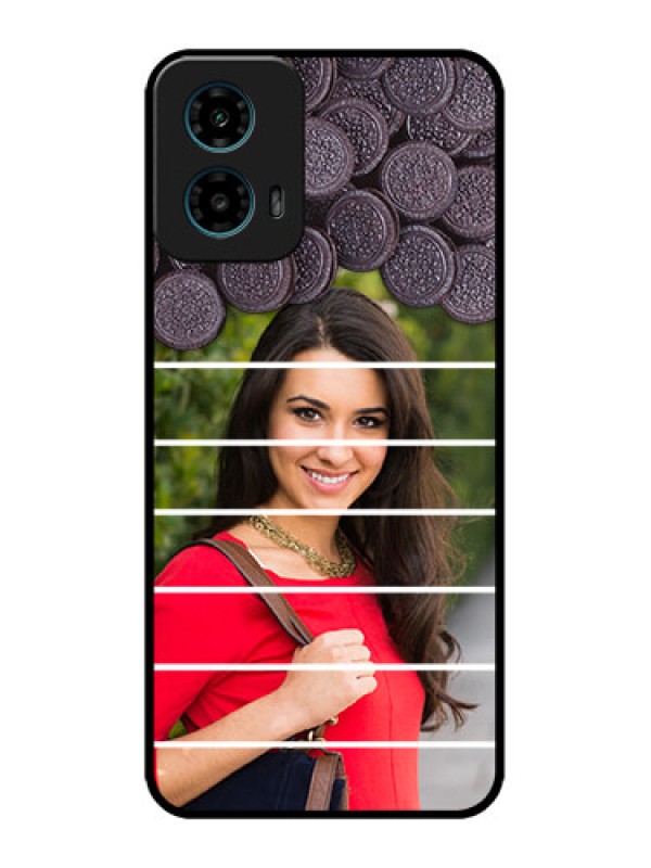 Custom Motorola G45 5G Custom Metal Phone Case - With Oreo Biscuit Design