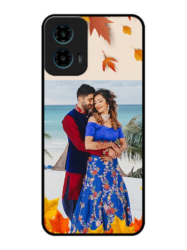 Custom Motorola G45 5G Custom Metal Phone Case - Autumn Maple Leaves Design