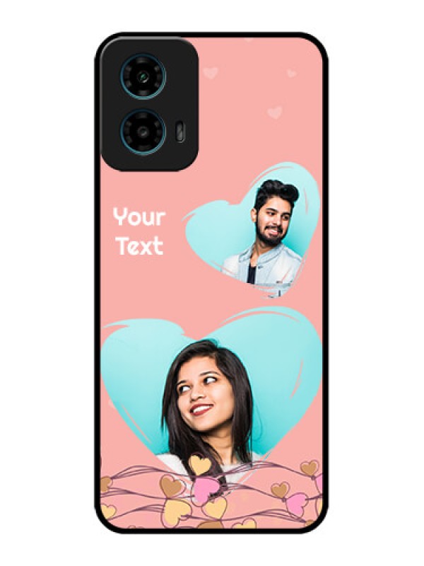 Custom Motorola G45 5G Custom Metal Phone Case - Love Doodle Design