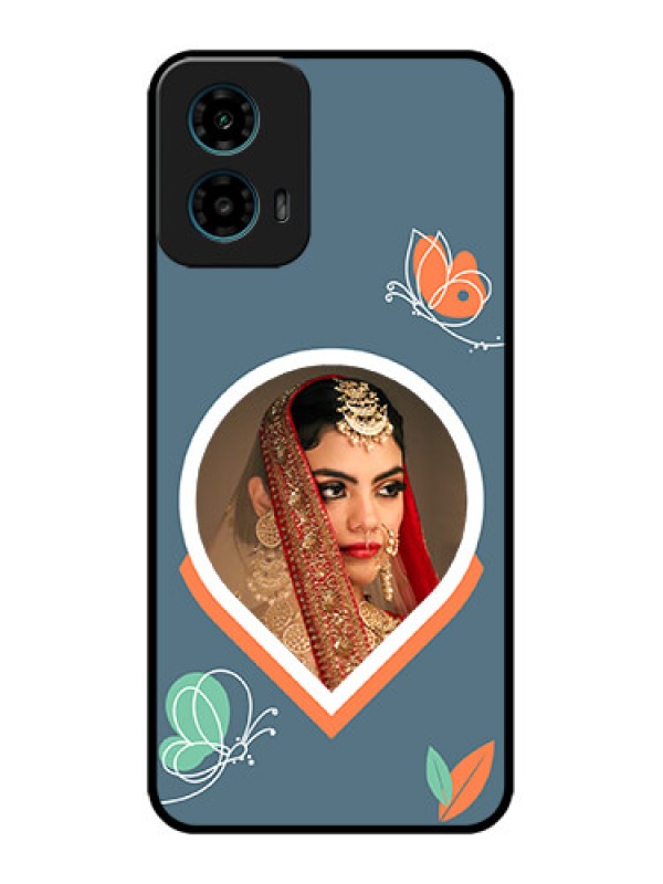 Custom Motorola G45 5G Custom Metal Phone Case - Droplet Butterflies Design