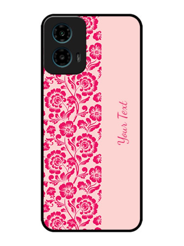 Custom Motorola G45 5G Custom Metal Phone Case - Attractive Floral Pattern Design