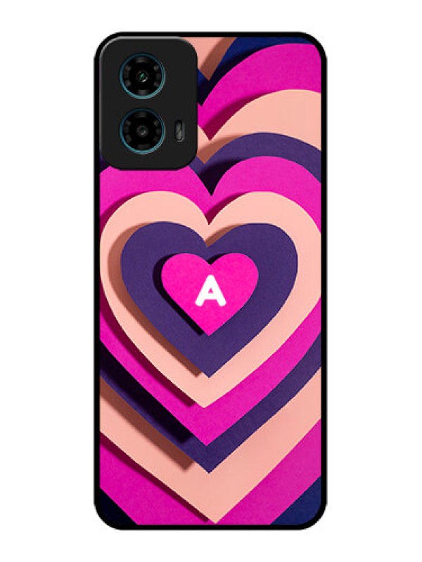 Custom Motorola G45 5G Custom Metal Phone Case - Cute Heart Pattern Design