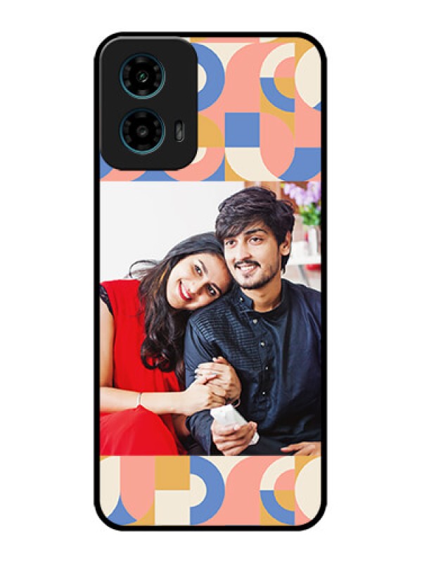 Custom Motorola G45 5G Custom Metal Phone Case - Semi - Circle Maze Pattern Design