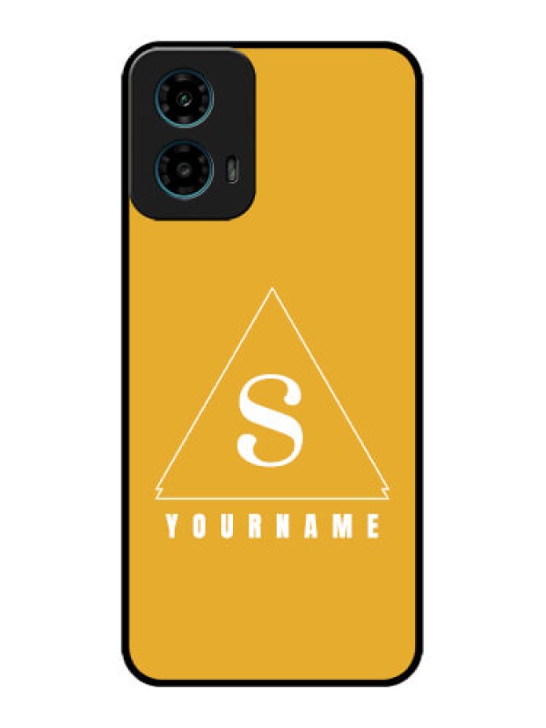 Custom Motorola G45 5G Custom Metal Phone Case - Simple Triangle Design