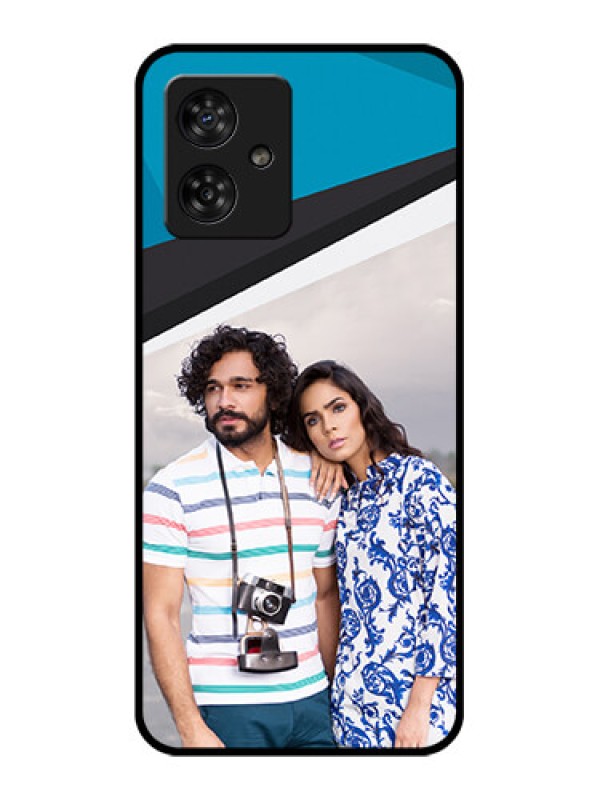 Custom Motorola G54 5G Custom Metal Phone CaseSimple Pattern Photo Upload Design