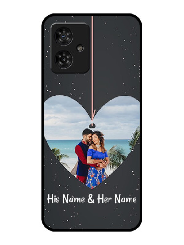 Custom Motorola G54 5G Custom Metal Phone CaseHanging Heart Design