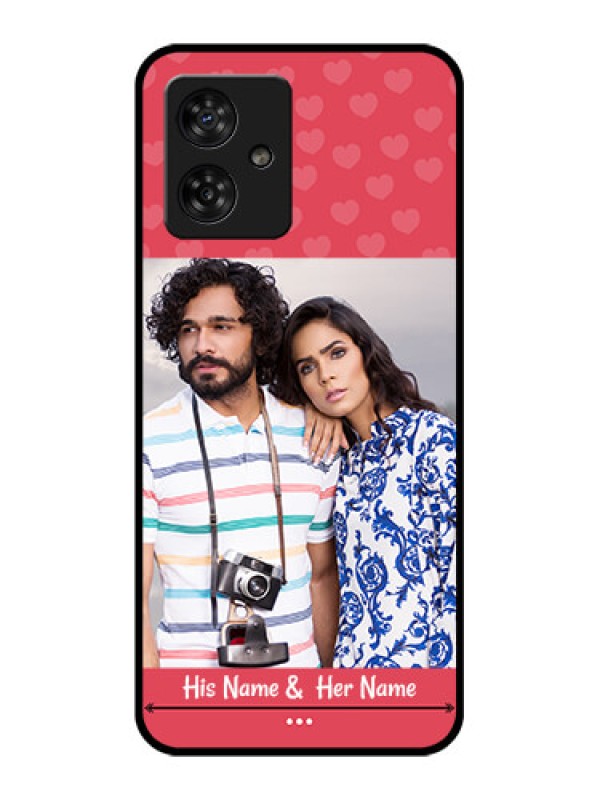 Custom Motorola G54 5G Custom Metal Phone CaseSimple Love Design