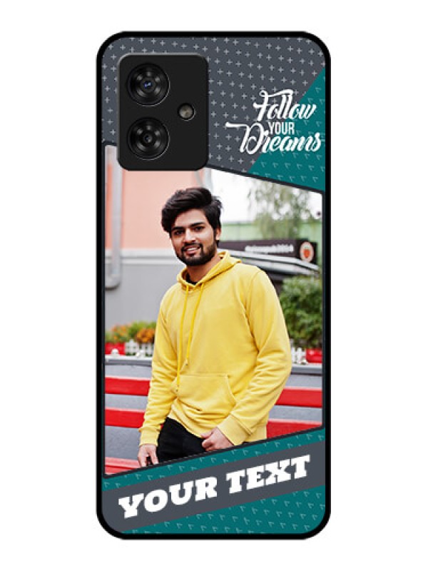 Custom Motorola G54 5G Custom Metal Phone CaseBackground Pattern Design With Quote