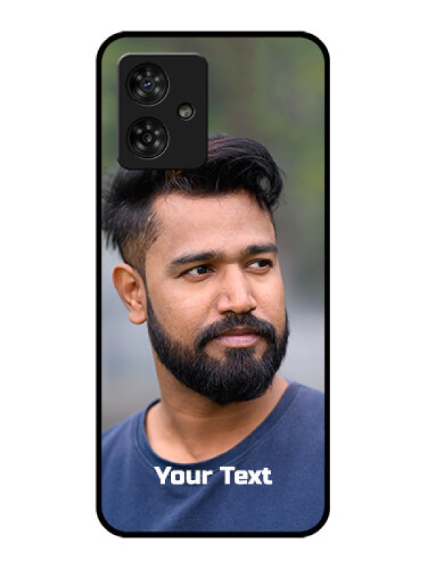 Custom Motorola G54 5G Custom Metal Phone CasePhoto With Text Design