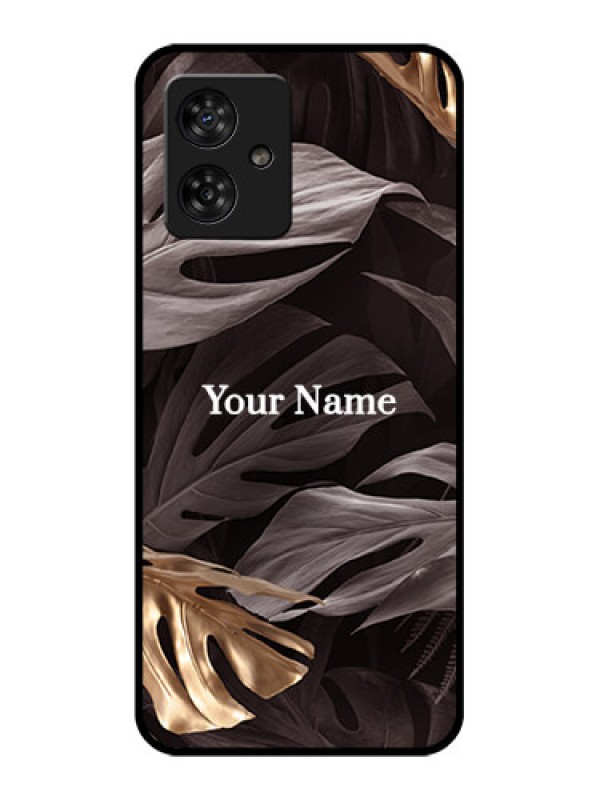 Custom Motorola G54 5G Custom Metal Phone CaseWild Leaves Digital Paint Design