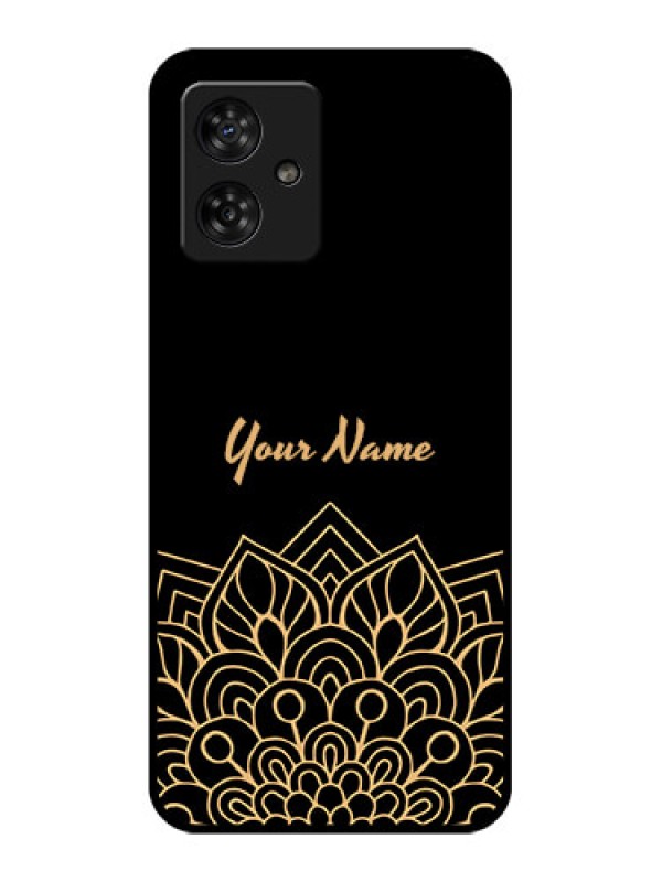 Custom Motorola G54 5G Custom Metal Phone CaseGolden Mandala Design