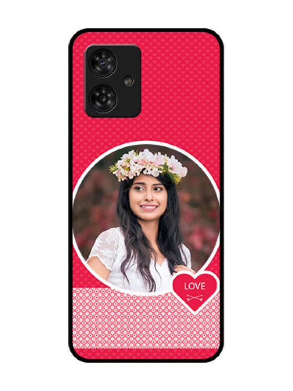 Custom Motorola Moto G64 5G Custom Metal Phone CasePink Color Pattern Design