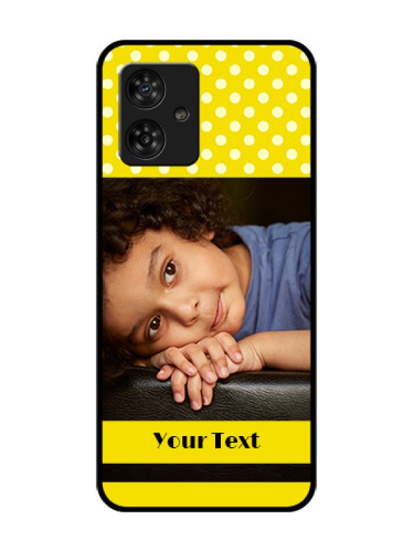 Custom Motorola Moto G64 5G Custom Metal Phone CaseBright Yellow Case Design