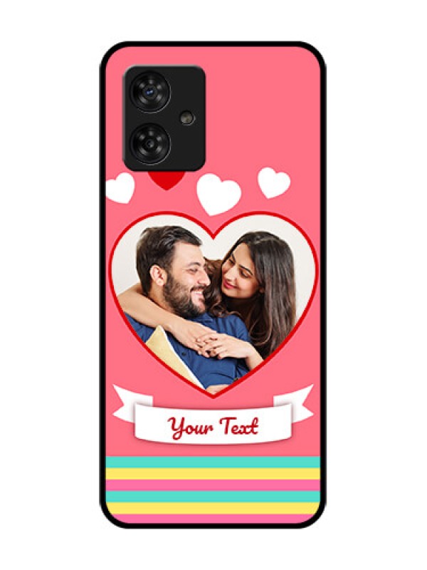 Custom Motorola Moto G64 5G Custom Metal Phone CaseLove Shapes Doodle Design