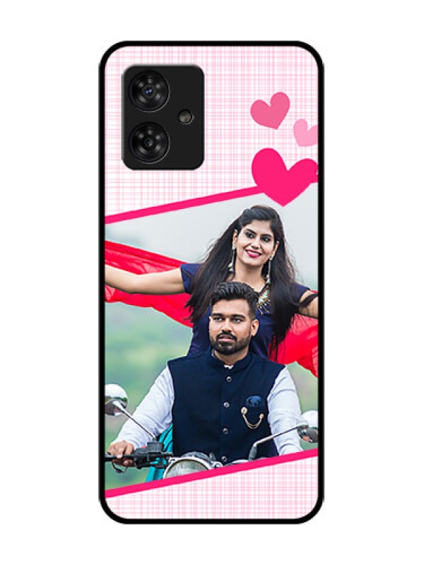 Custom Motorola Moto G64 5G Custom Metal Phone CaseLove Shape Heart Design