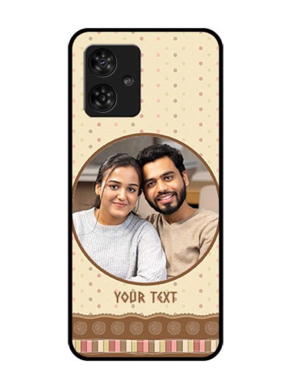 Custom Motorola Moto G64 5G Custom Metal Phone CaseBrown Dotted Mobile Case Design