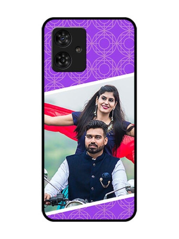 Custom Motorola Moto G64 5G Custom Metal Phone CaseViolet Color Pattern Design