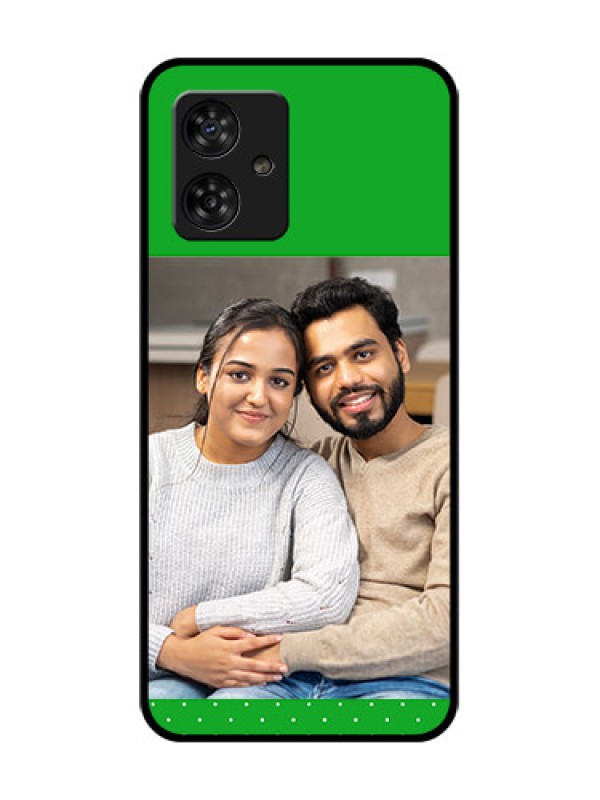 Custom Motorola Moto G64 5G Custom Metal Phone CaseGreen Pattern Design
