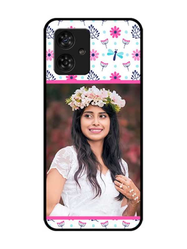 Custom Motorola Moto G64 5G Custom Metal Phone CaseColorful Flower Design