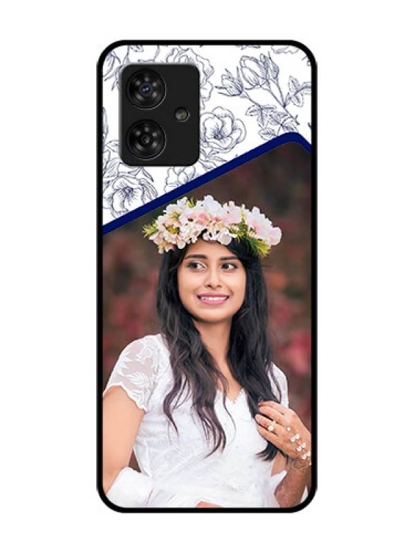 Custom Motorola Moto G64 5G Custom Metal Phone CaseClassy Floral Design