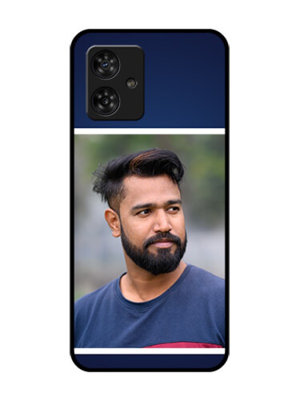 Custom Motorola Moto G64 5G Custom Metal Phone CaseSimple Royal Blue Design