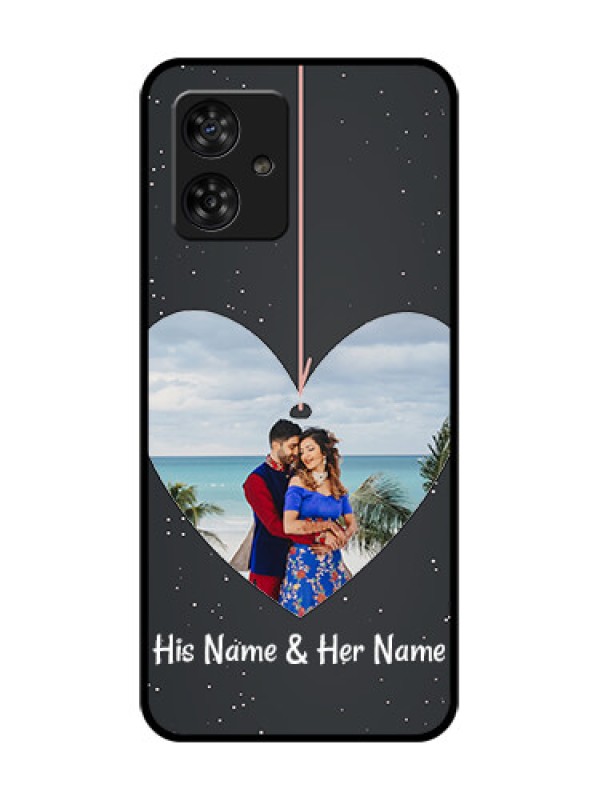 Custom Motorola Moto G64 5G Custom Metal Phone CaseHanging Heart Design