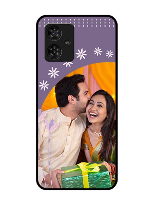 Custom Motorola Moto G64 5G Custom Metal Phone CaseLavender Flowers Design