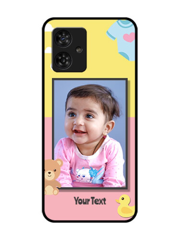 Custom Motorola Moto G64 5G Custom Metal Phone CaseKids 2 Color Design