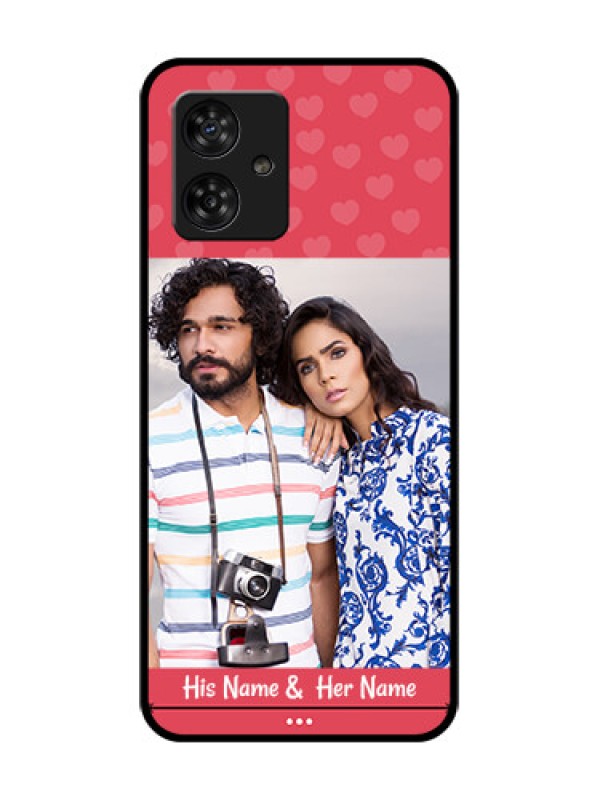 Custom Motorola Moto G64 5G Custom Metal Phone CaseSimple Love Design