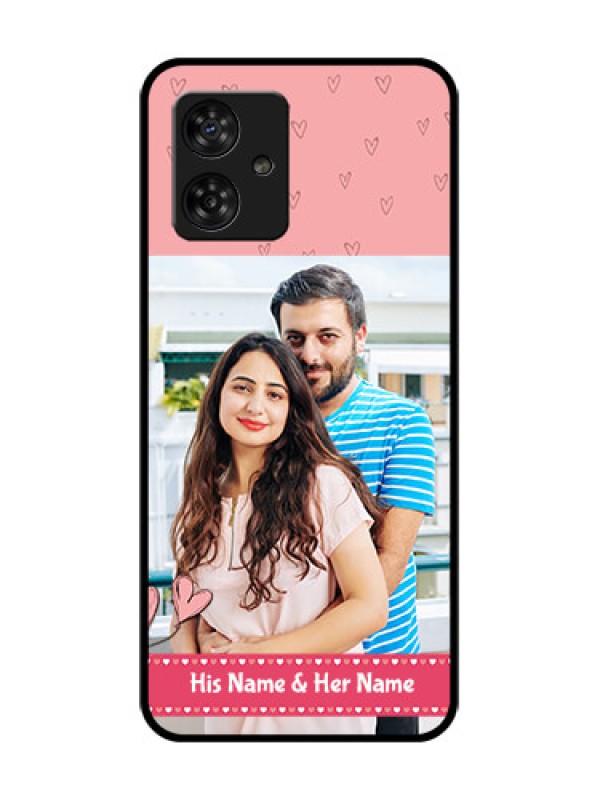 Custom Motorola Moto G64 5G Custom Metal Phone CaseLove Design Peach Color