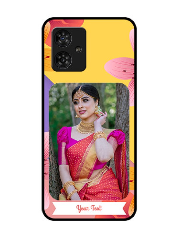 Custom Motorola Moto G64 5G Custom Metal Phone Case3 Image With Vintage Floral Design