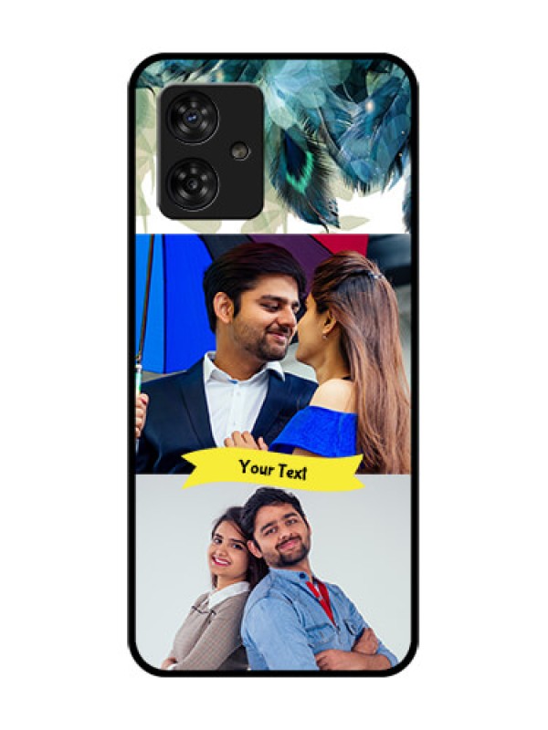 Custom Motorola Moto G64 5G Custom Metal Phone CaseImage With Boho Peacock Feather Design