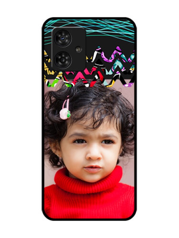 Custom Motorola Moto G64 5G Custom Metal Phone CaseNeon Abstract Design