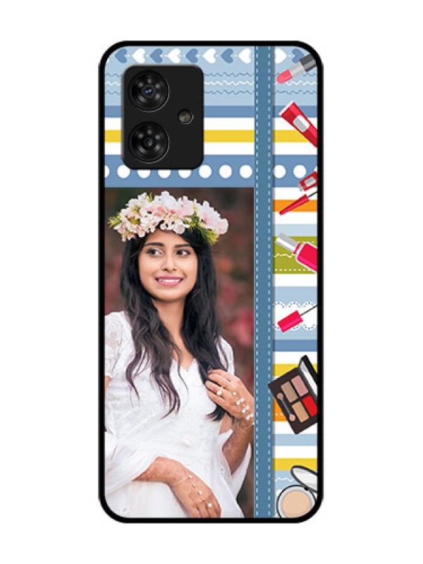 Custom Motorola Moto G64 5G Custom Metal Phone CaseMakeup Icons Design
